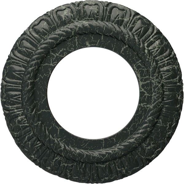 Ekena Millwork Claremont Ceiling Medallion (Canopies up to 5 5/8"), 9"OD x 4 1/2"ID x 1/2"P, Painted Turtle Crackle CM09CLPTC - main